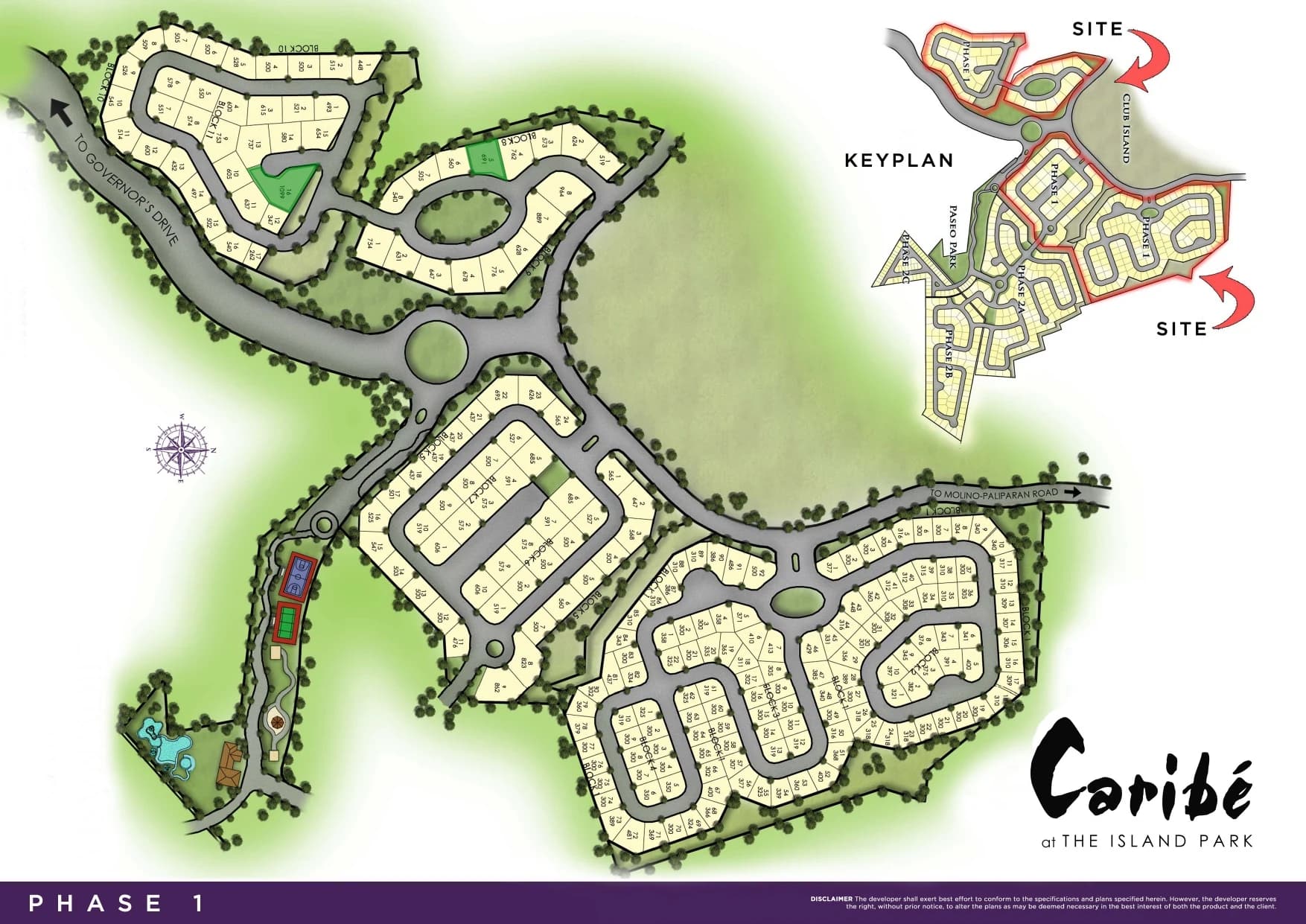 Caribe at The Islands interactive lot map
