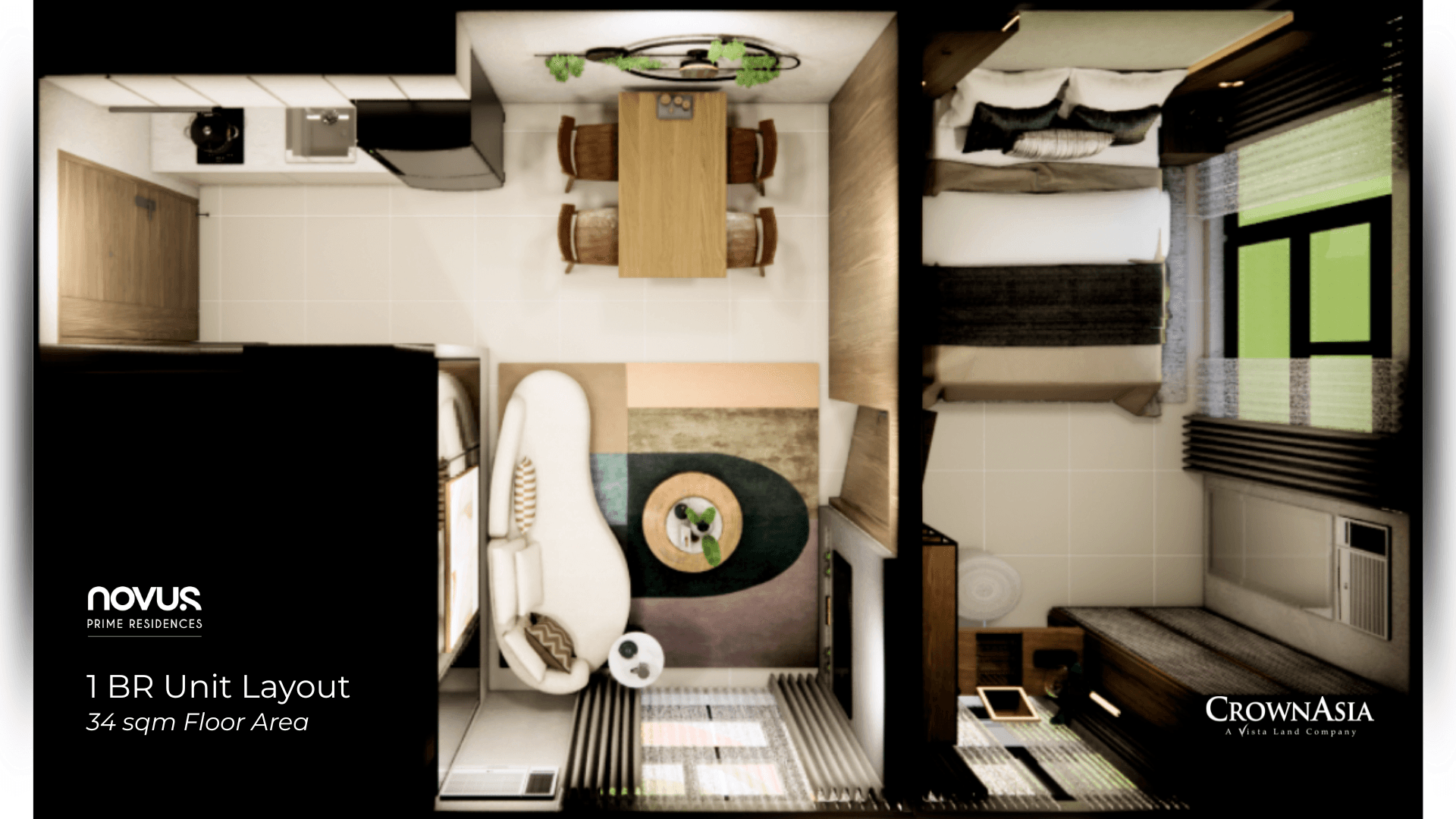 1BR End Unit