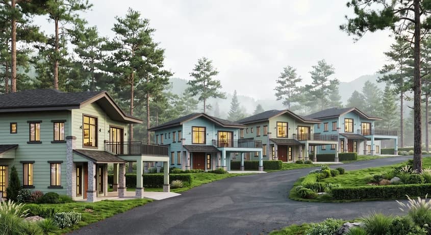 Homes Along the Pine Drive