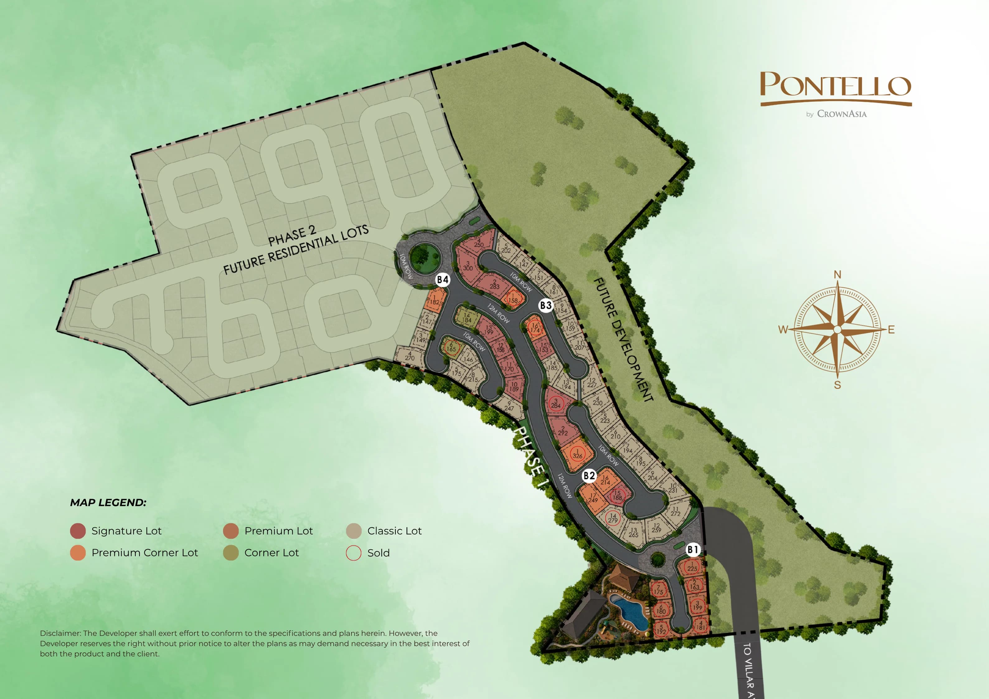 Pontello by Crown Asia interactive lot map