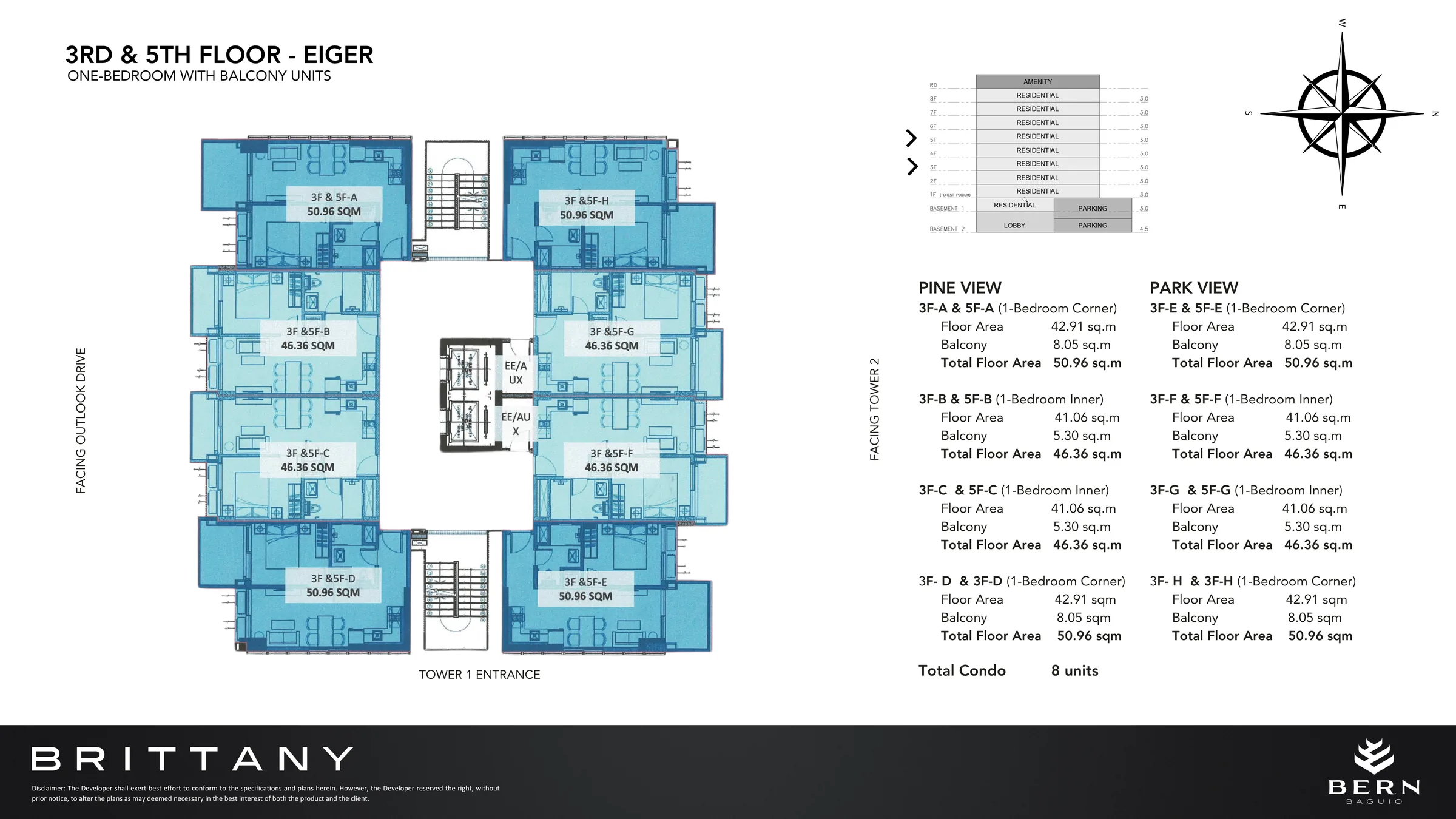 Bern Baguio – Eiger Tower interactive floor plan